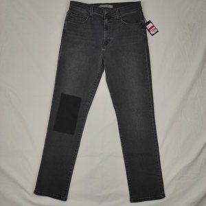NWT Joe's Jeans Attalia Women's Black Patch Sz 28 High Rise Straight Ankle